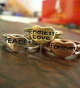 （Endless love款）街拍潮人必配·Endless love.Peace forever戒指